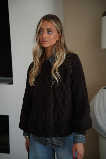 Santana chocolat - Pull torsadé