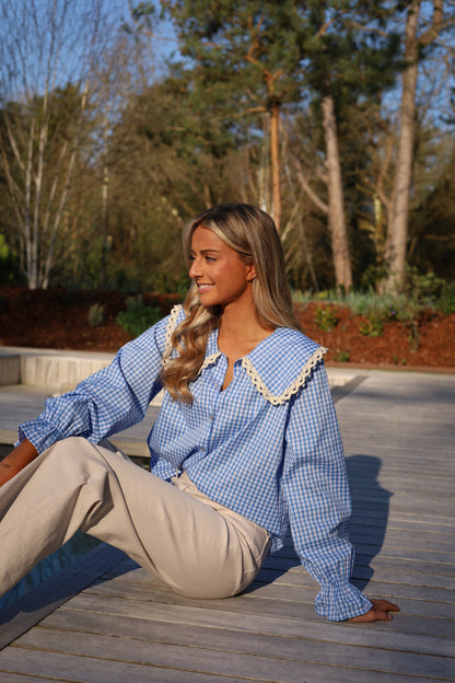 Jay bleue - Blouse vichy