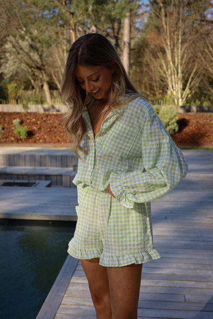 Kalli vert - Short vichy