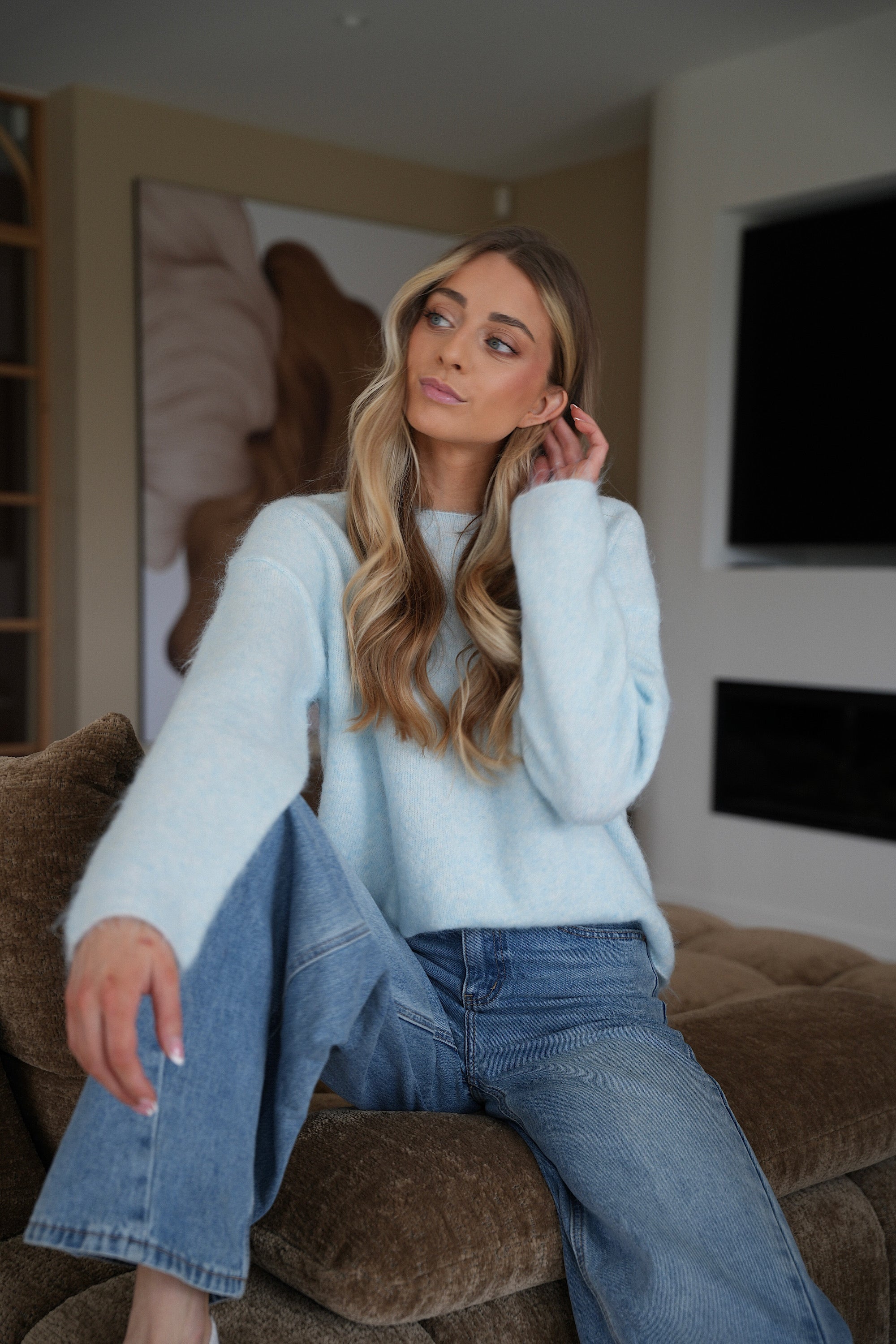 Celian bleu - Pull uni