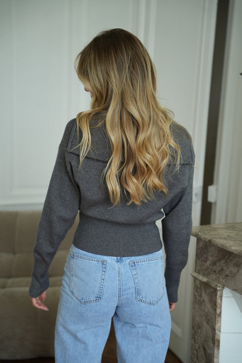 Abi gris - Gilet zippé