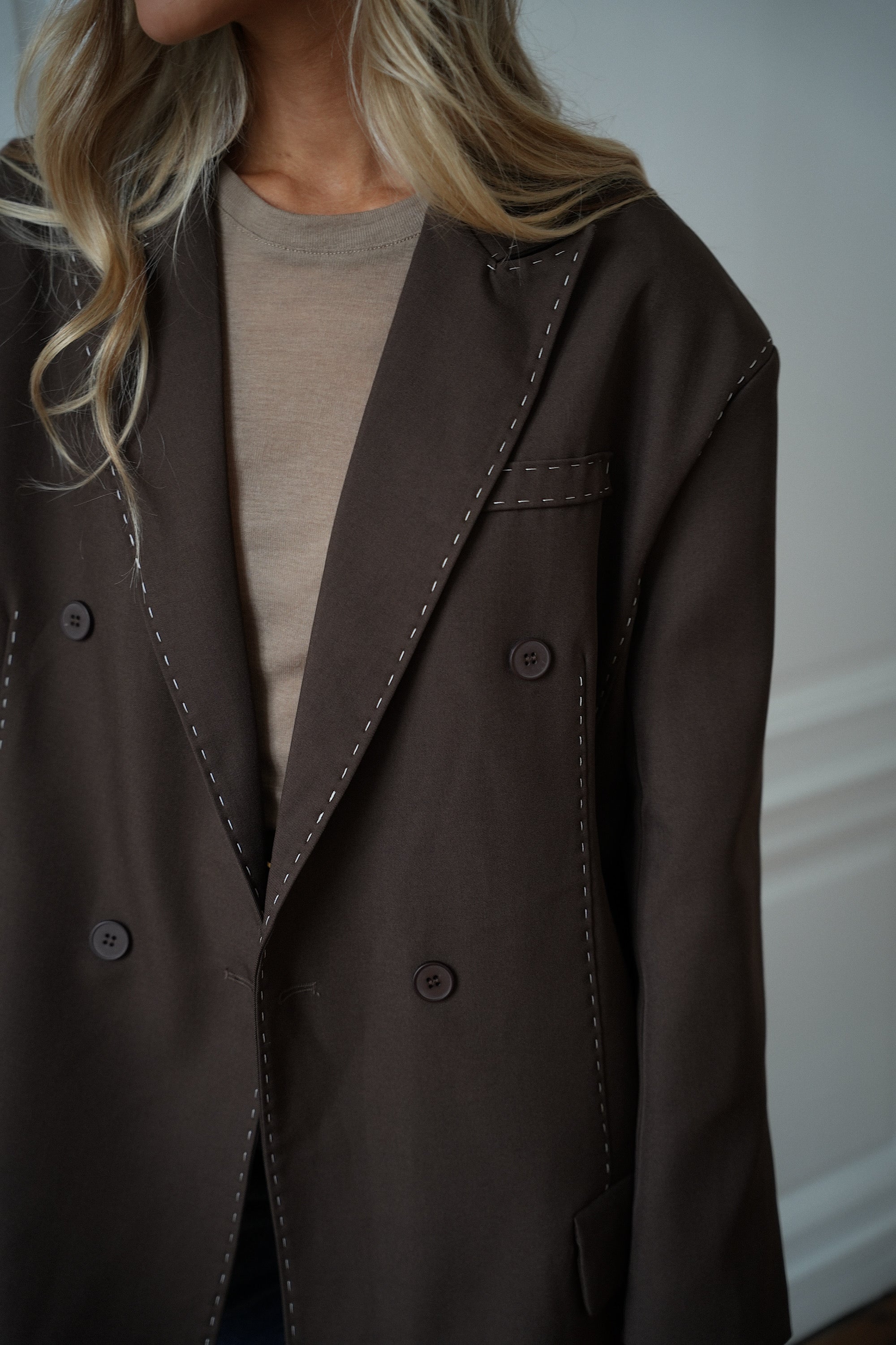 Flavie chocolat - Veste blazer