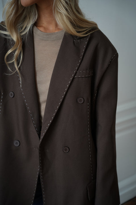 Flavie chocolat - Veste blazer