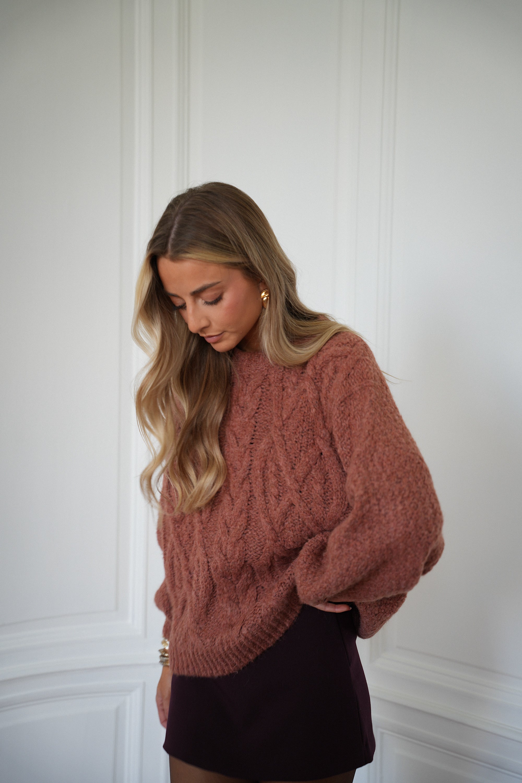 Santana terracotta - Pull torsadé