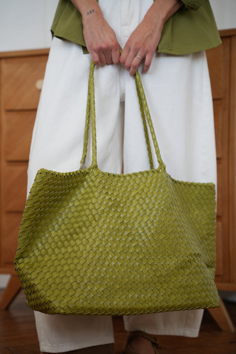 Cléa olive - Sac tressé