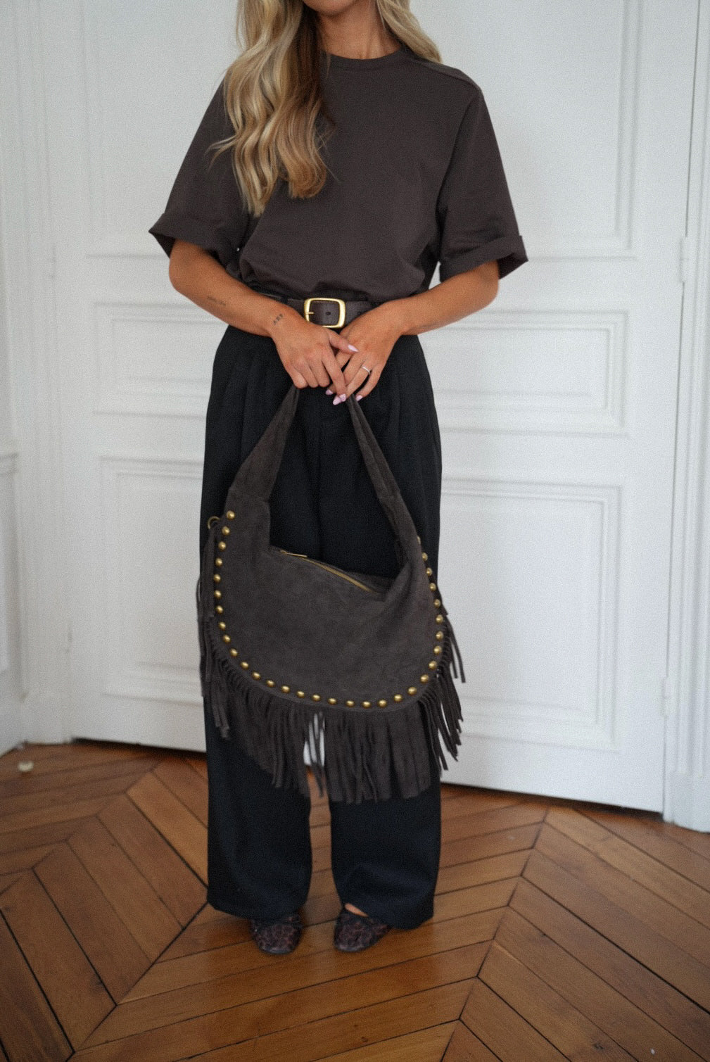Achille noir - Pantalon droit