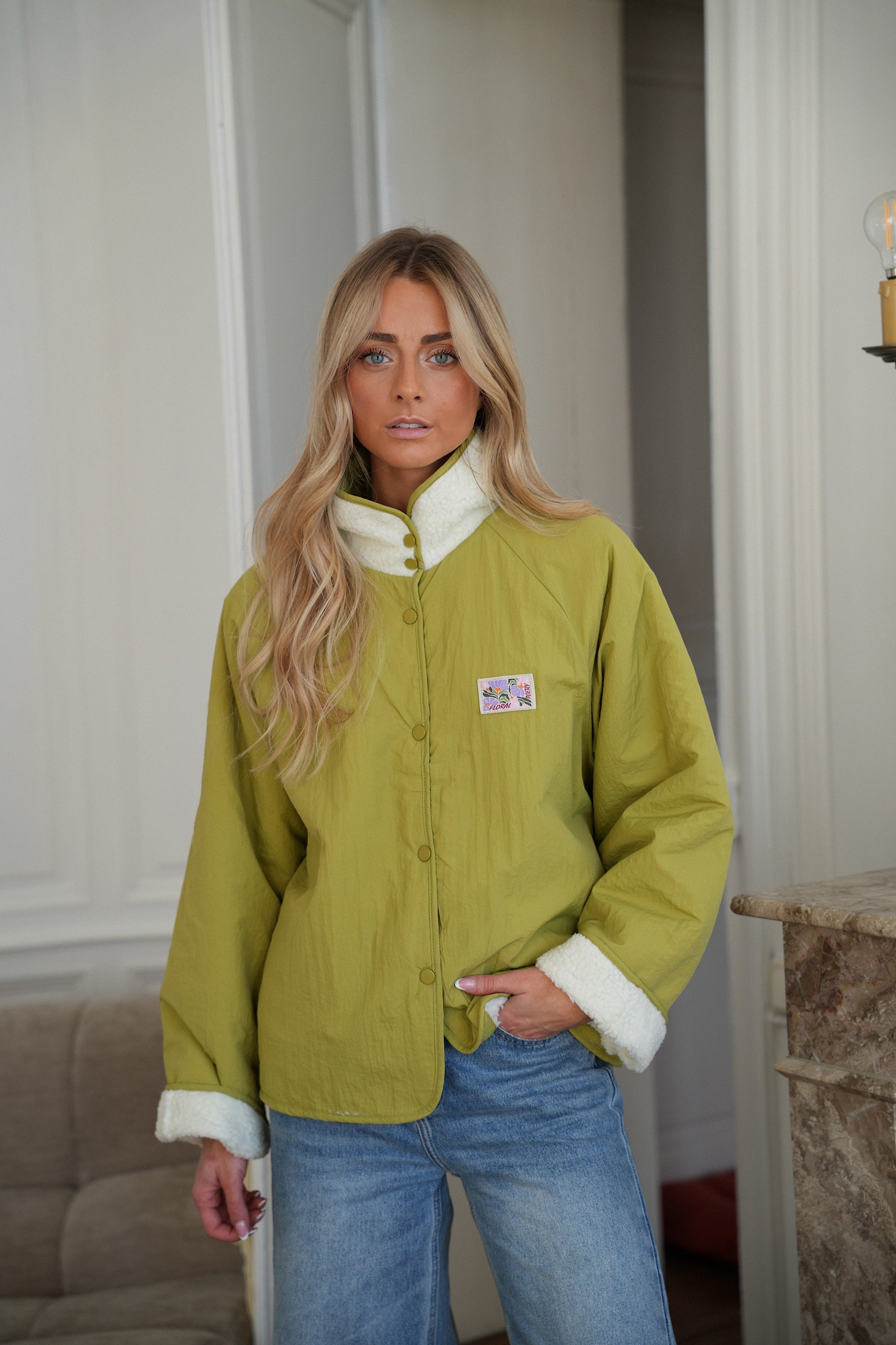 Lize olive - Veste réversible