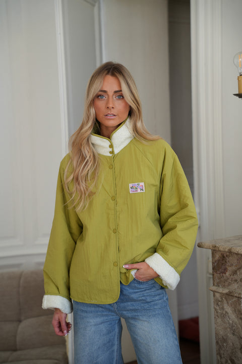 Lize olive - Veste réversible