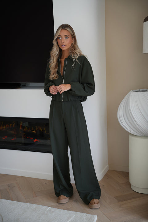 Armand vert - Pantalon droit