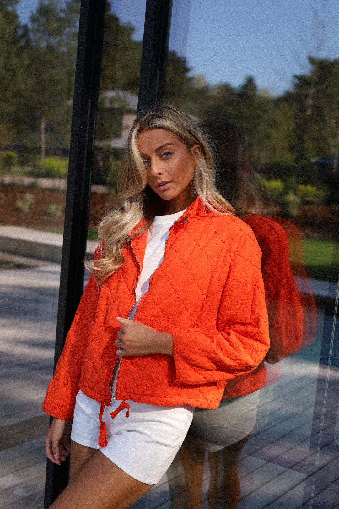 Charlotte orange - Veste zippée