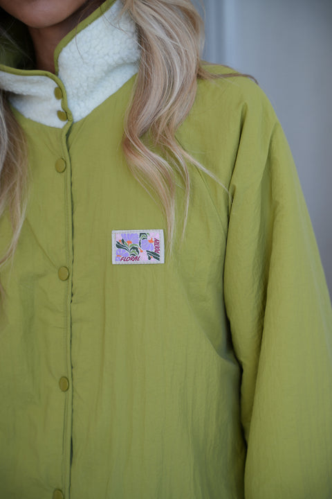 Lize olive - Veste réversible