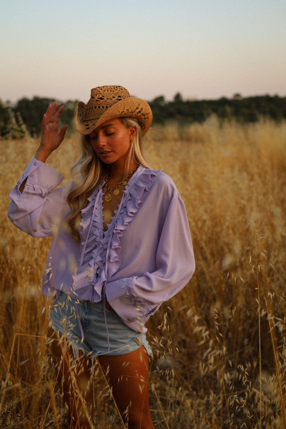 Bettany lila - Blouse ample