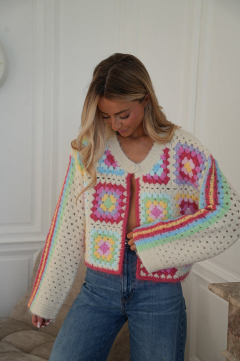 Oliane coloré - Gilet en crochet