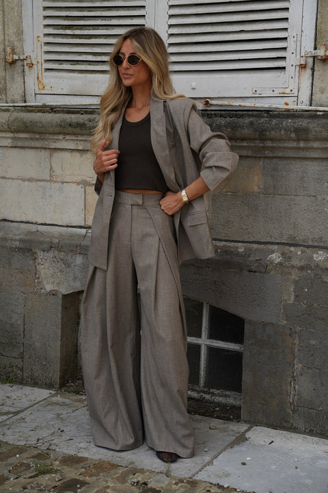 Tess taupe - Pantalon tailleur