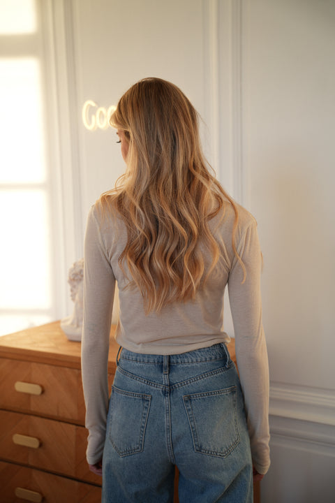 Gael crème - T-shirt manches longues