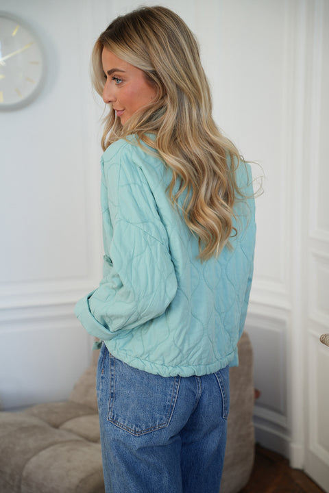 Tressia vert d’eau - Veste zippée