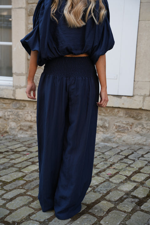 Maiane marine - Pantalon droit