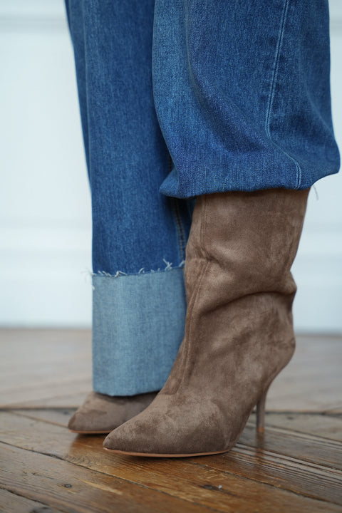Cassie taupes - Bottines à talons