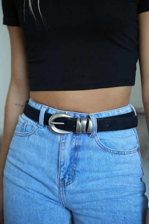 Jayne noire - Ceinture en daim