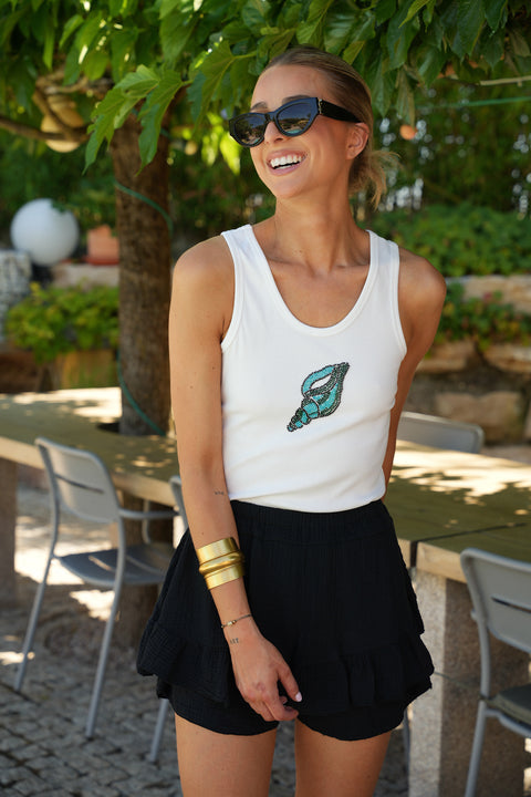 Tanja blanc - Top sequins