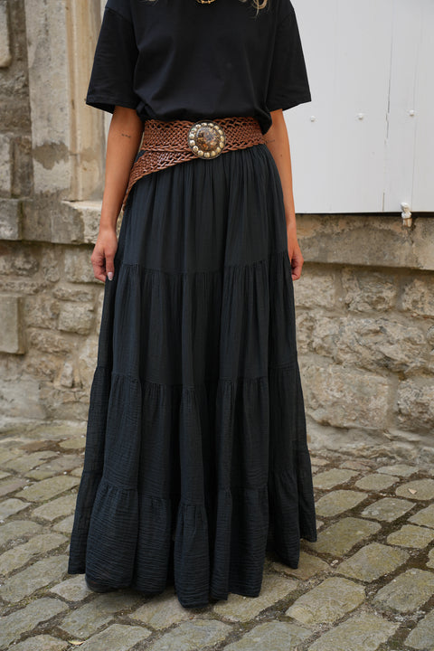 Oxana camel - Ceinture en cuir