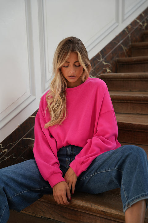 Izac rose - Sweat-shirt ample