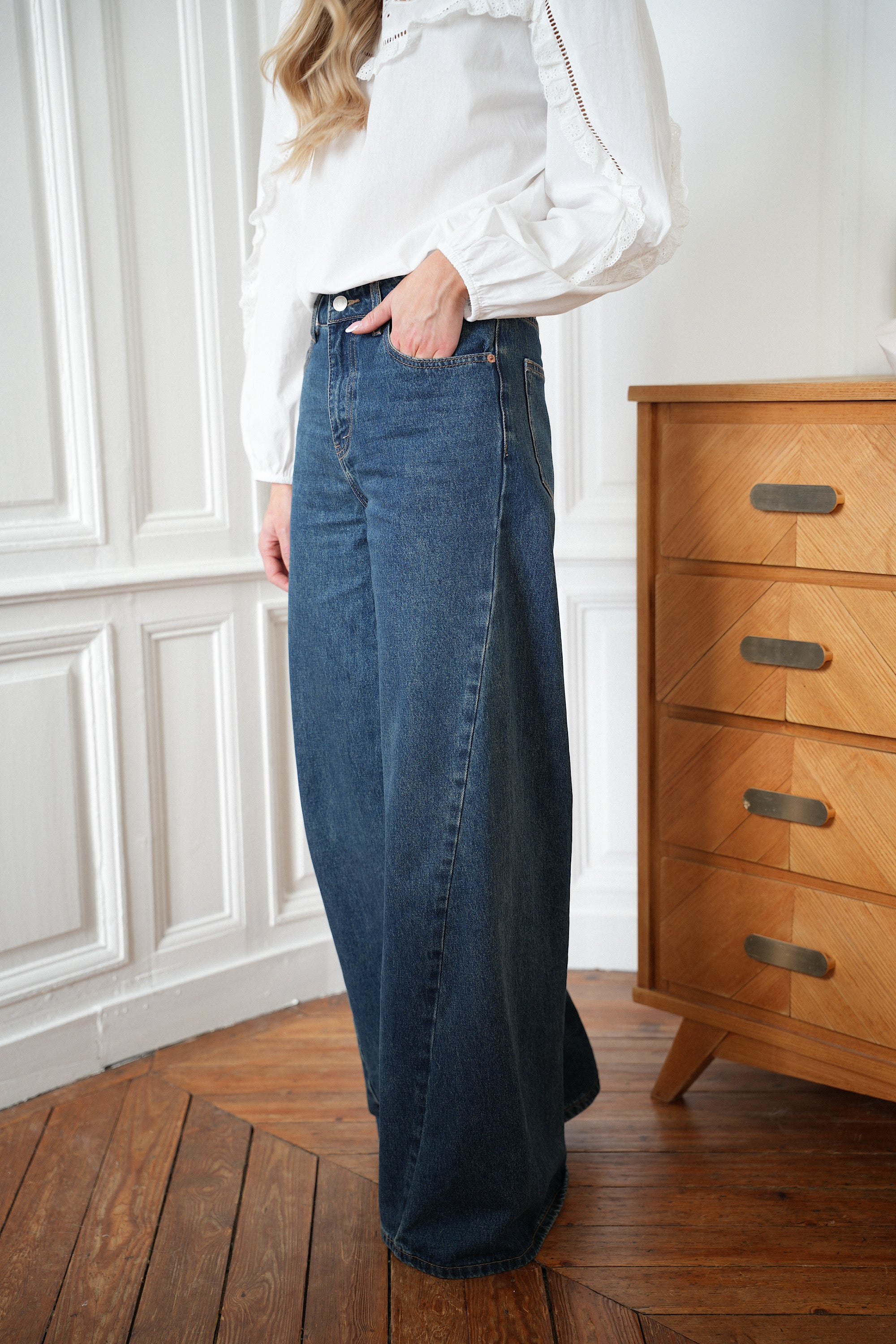 Josh bleu foncé - Jean évasé