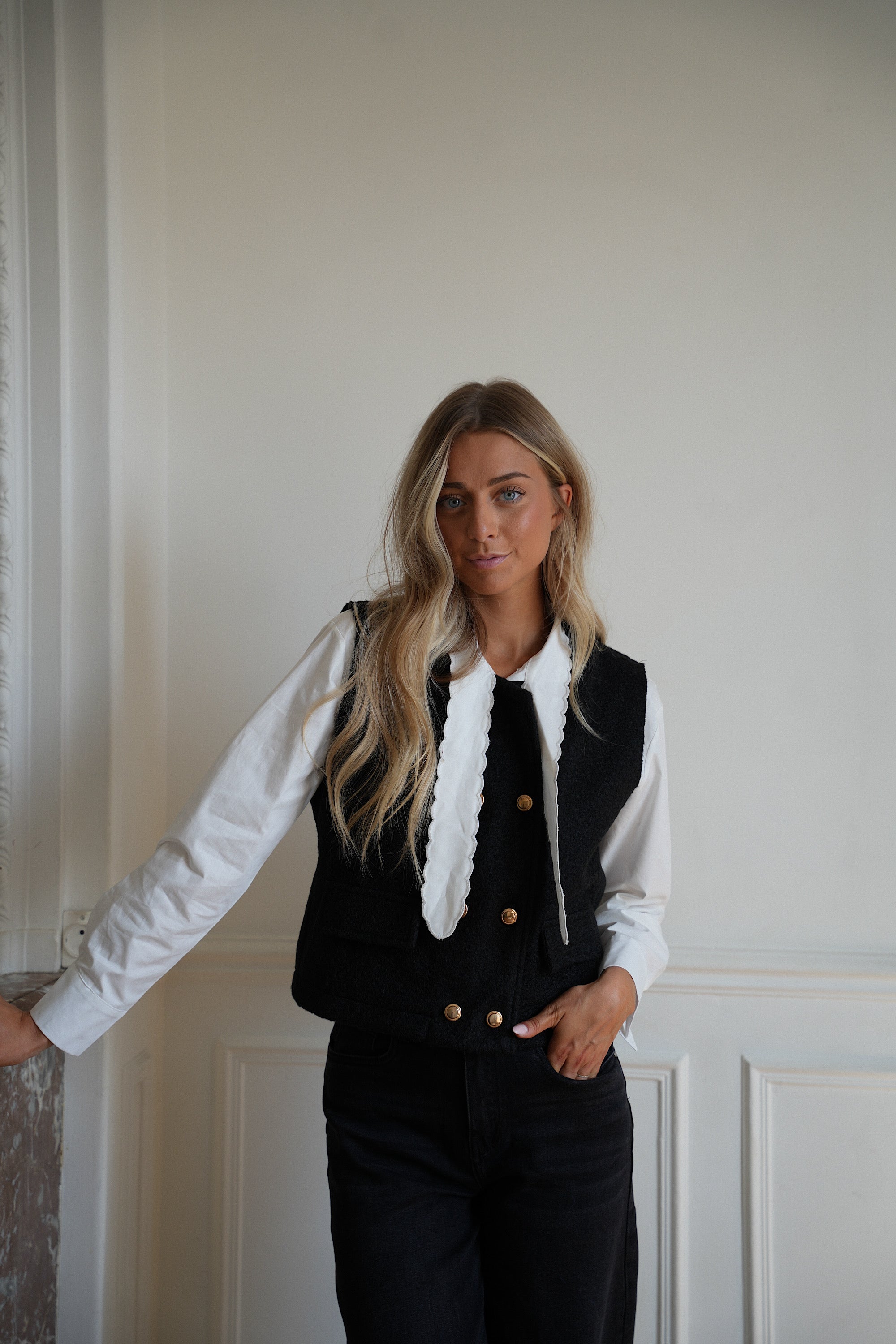 Abelle noire - Veste sans manches
