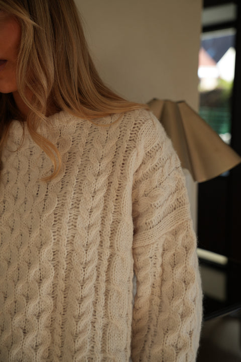Lanna crème - Pull oversize