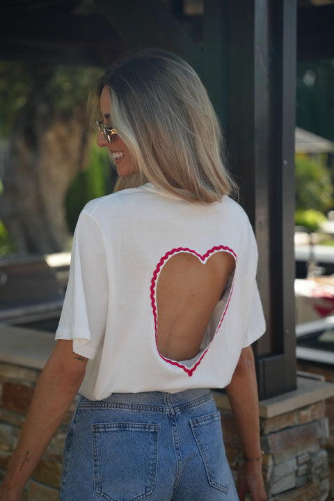 Love blanc - T-shirt cœur