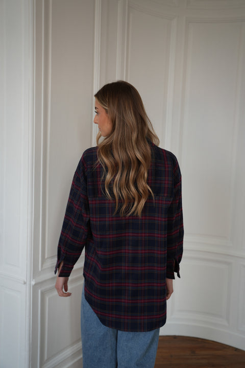 Amanda bordeaux - Chemise à carreaux