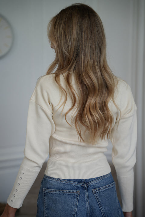 Mia crème - Gilet uni