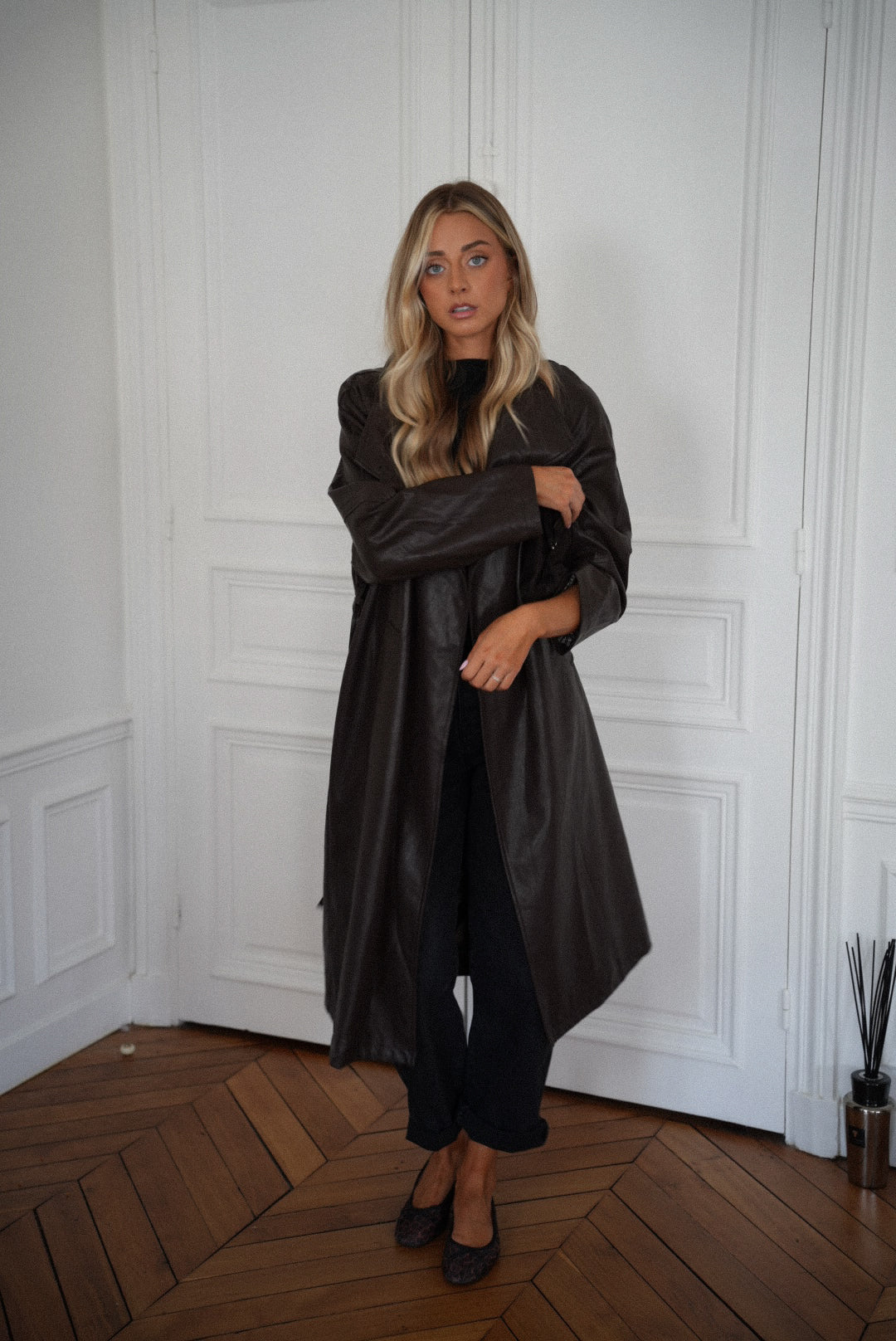 Penelope chocolat - Manteau cuir