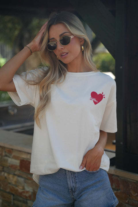 Jaz blanc - T-shirt cœur