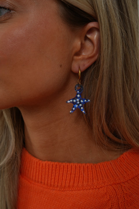 Ian bleues - Boucles d’oreilles verre