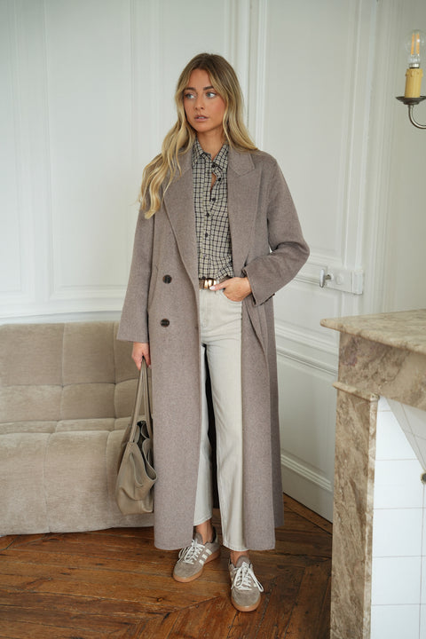 Isabel taupe - Manteau long