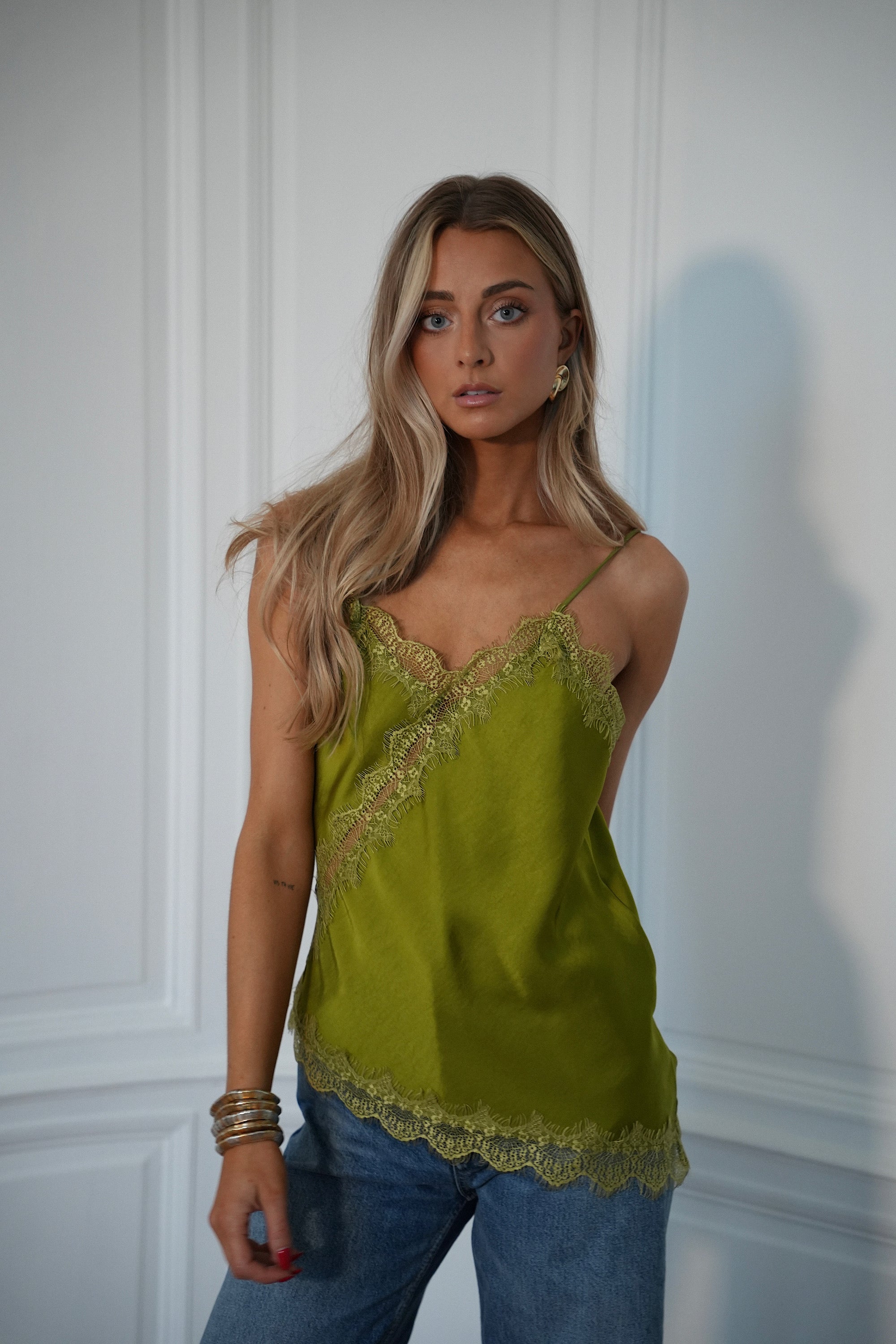 Lila vert - Top dentelle