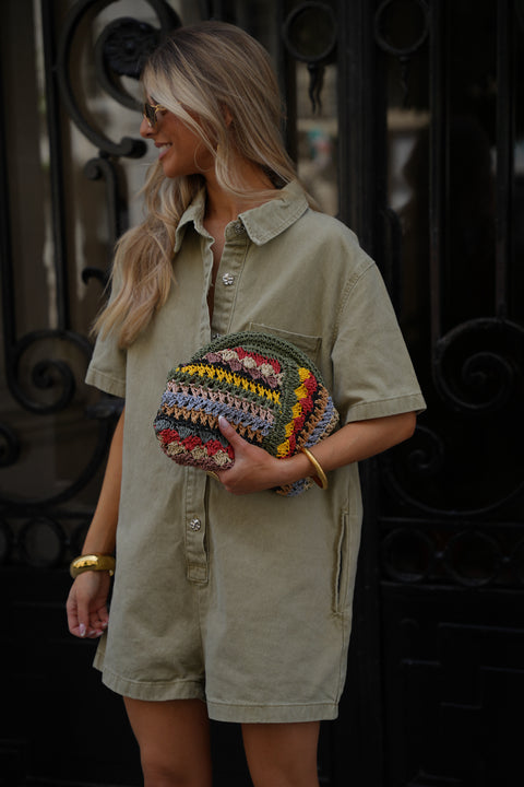 Jenny coloré - Sac en paille