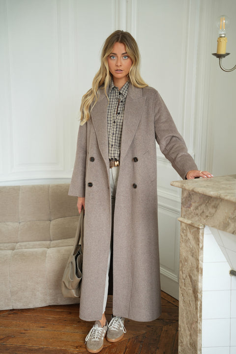 Isabel taupe - Manteau long