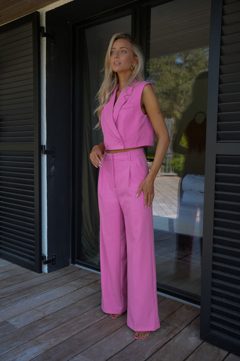 Zoé rose - Ensemble tailleur