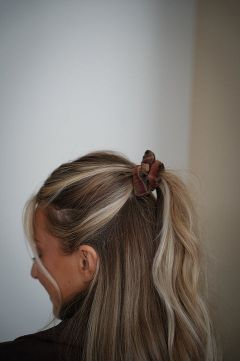 Sierra terracotta - Chouchou à carreaux