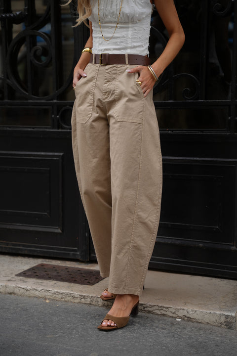 Jay beige - Pantalon ballon