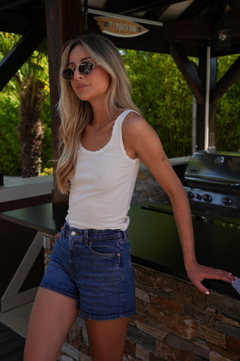 Fiby blanc - Top sans manches