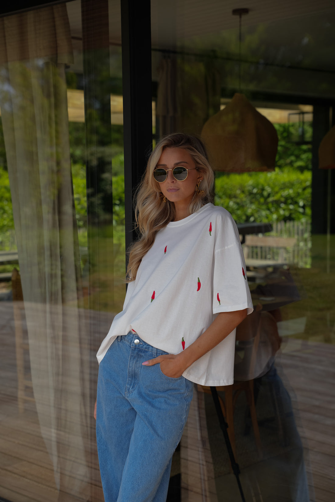 Eddy blanc - T-shirt piments