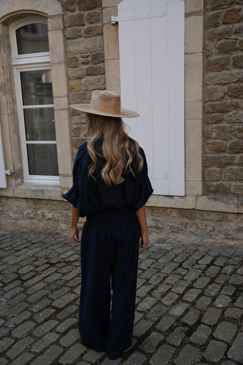 Ugo marine - Blouse courte