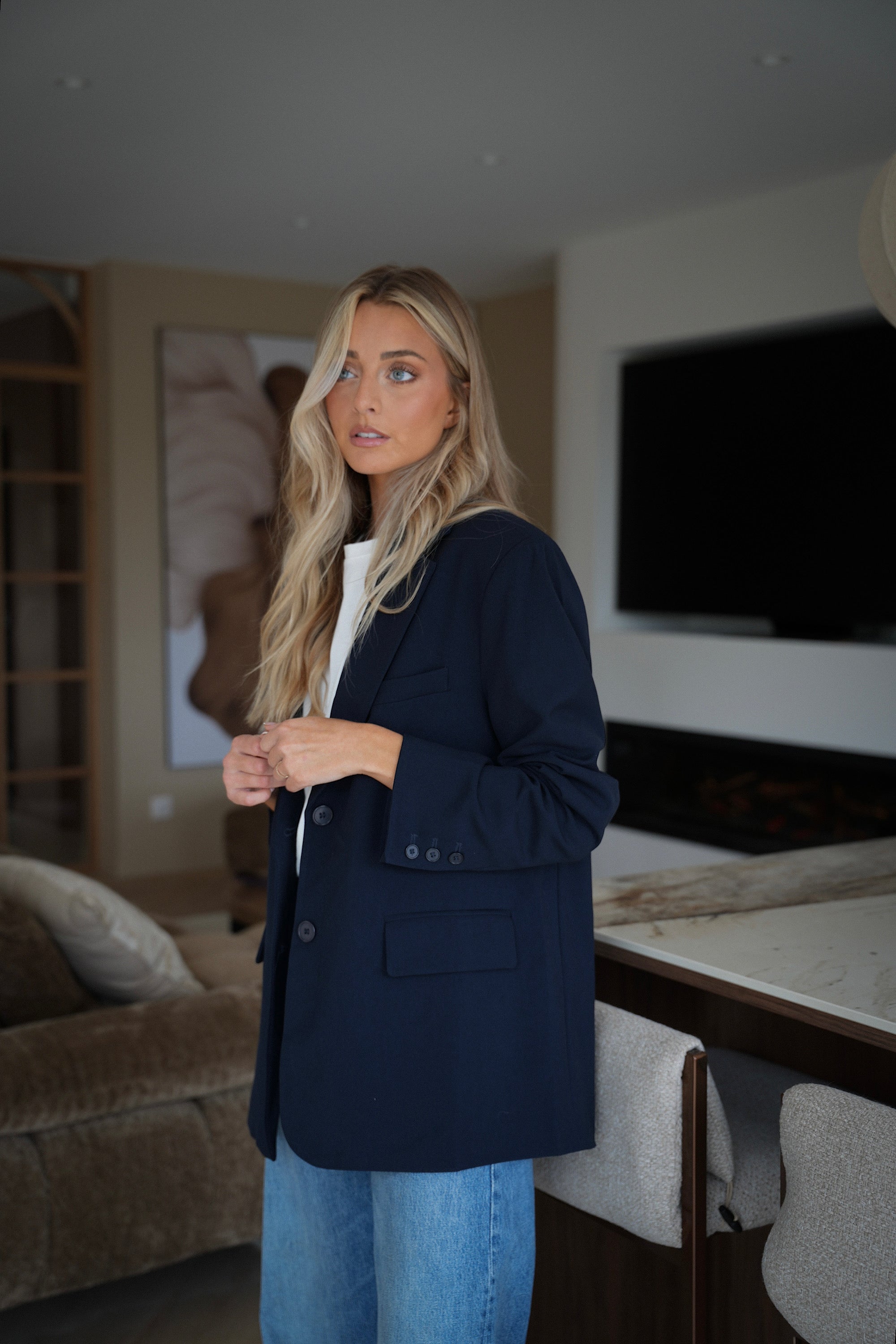 Grayce marine - Veste blazer