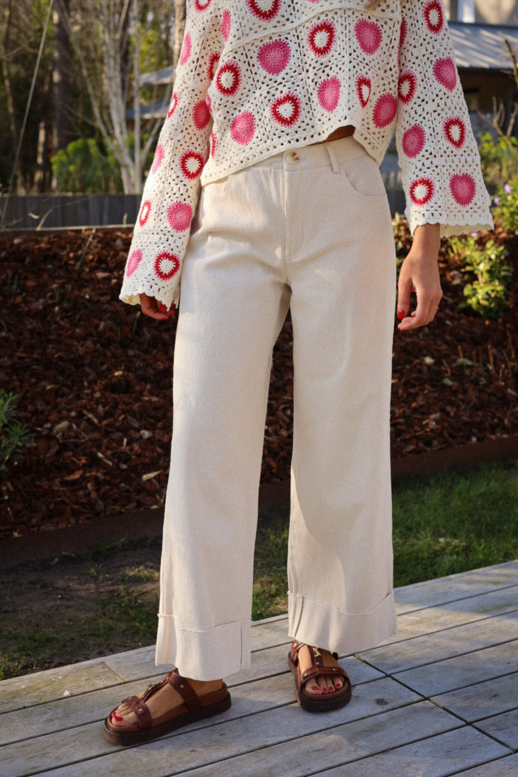 Antonio beige - Pantalon droit