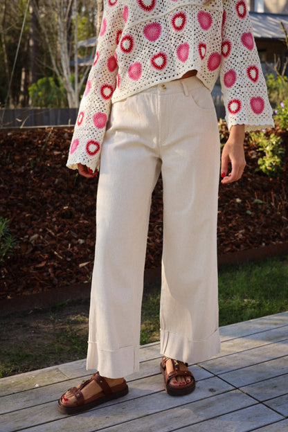 Antonio beige - Pantalon droit