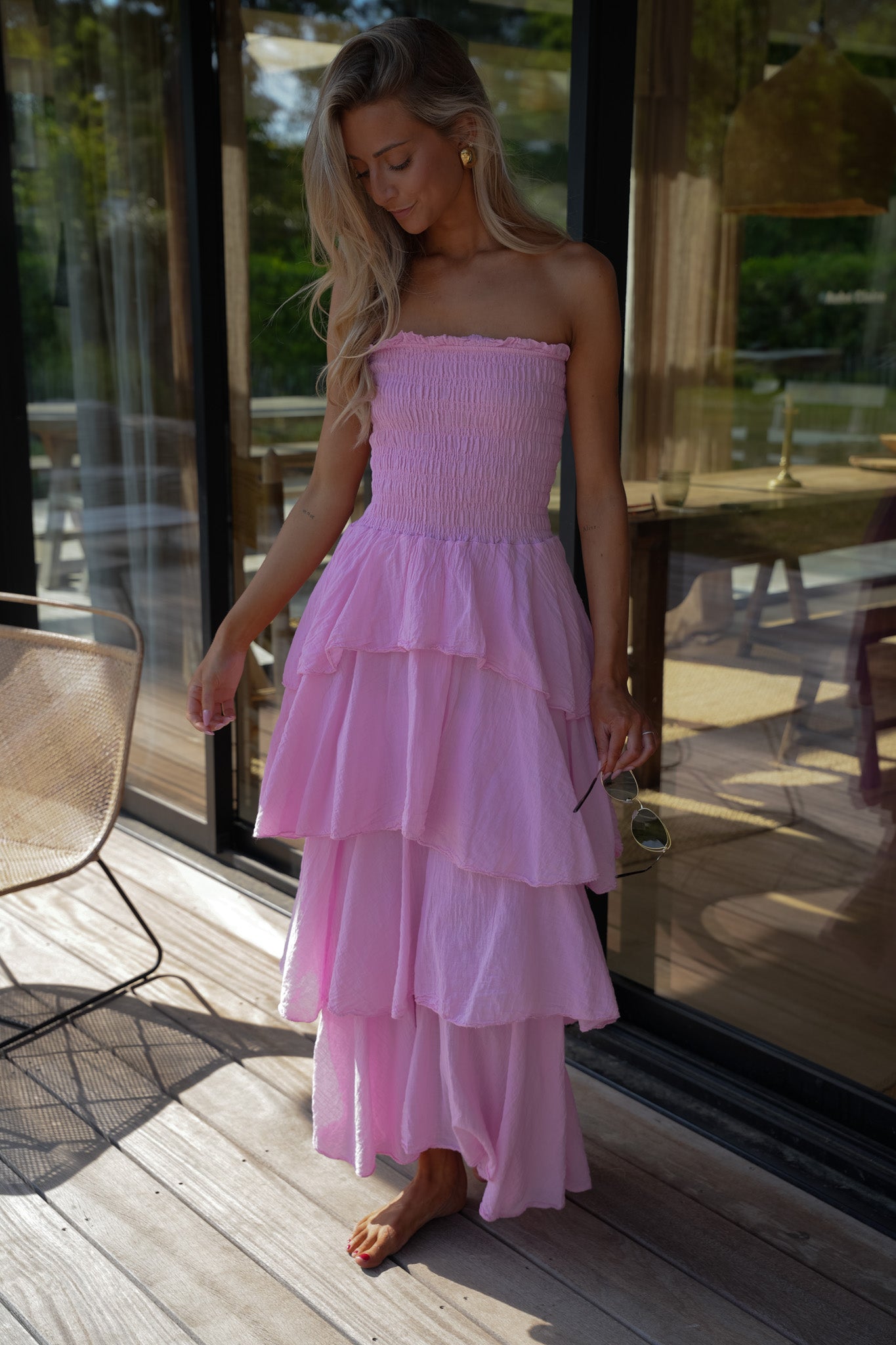 Olga rose - Robe longue