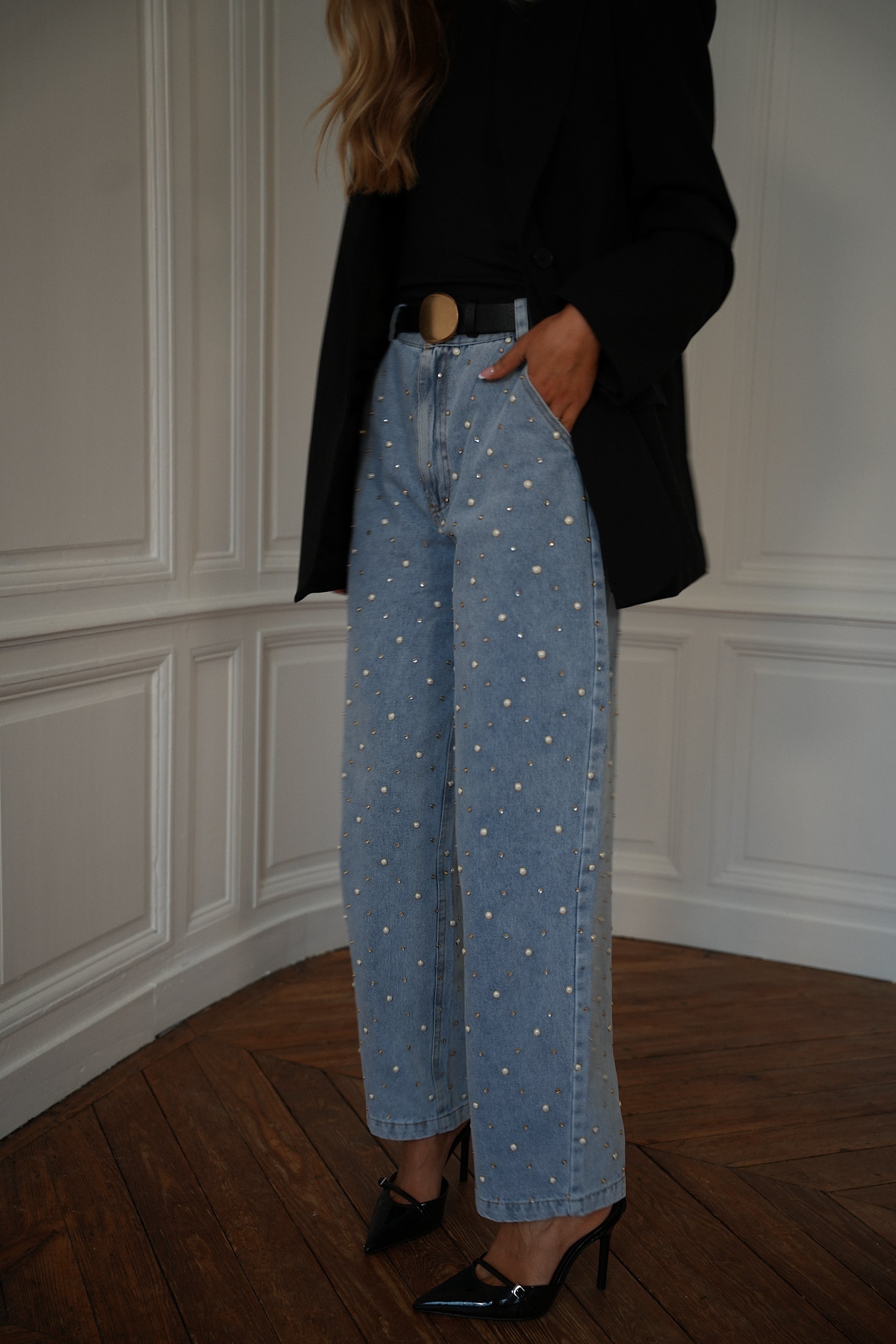 Jean Femme Boyfriend Magnolia Pearl - Bleu Coton Perlé - Taille Unique 37 - Neuf Sans étiquettes